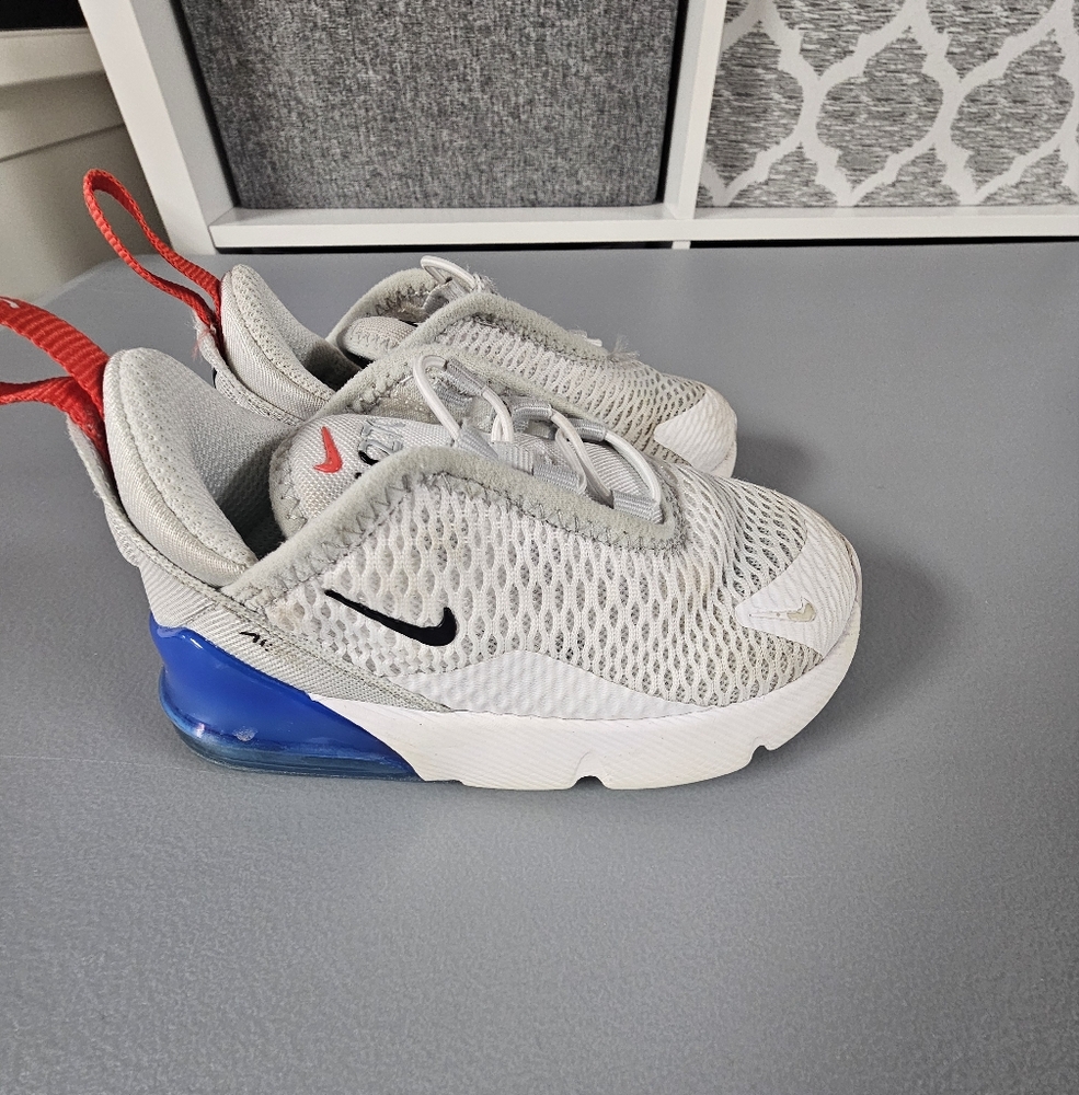 Nike Kids' Airmax 270 Blue And White Toddler 7